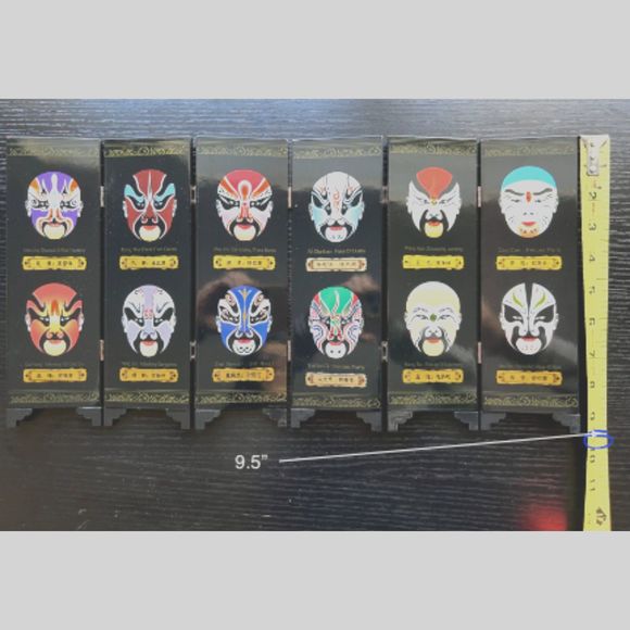 6 panels folding screen, Chinese Peking Opera Facial makeups, room decoration - Picture 6 of 9